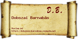 Dobszai Barnabás névjegykártya
